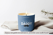 Father's Day Candle Label Template, a Branding & Logo Template by KnowyourLabel (Thumbnail 2 of 5)