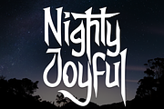 Nighty Joyful | Script Font, a Script Font by Scratchones (Thumbnail 1 of 9)