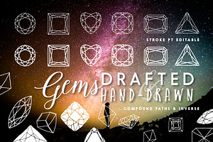 Gems- Hand-drawn & Precise Drafted