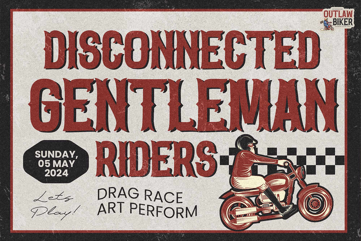 Outlaw Biker – Handmade Retro Font, a Slab Serif Font by Gassstype (Photo 3 of 8)