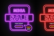 Sale Promotions Vector Neon Bundle, a Decorative Illustration by Photoshop Action (Thumbnail 13 of 15)