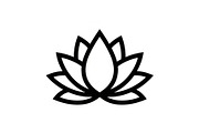 Lotus Flower Vector Icon Bundle, an Illustration by yasushie (Thumbnail 50 of 51)