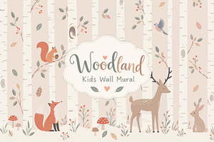 Woodland Kids Wall Mural