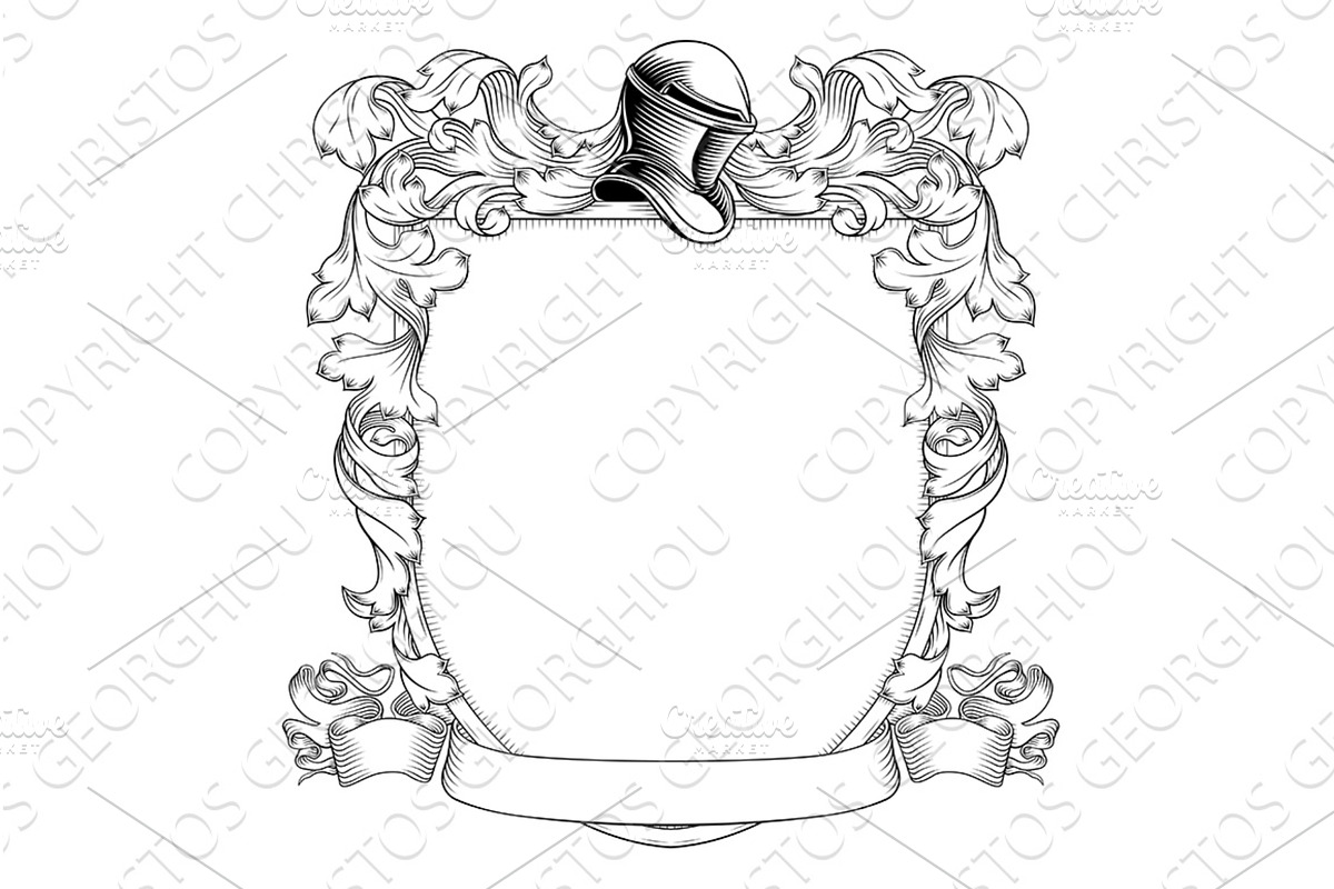 Coat of Arms Crest Family Heraldic, an Illustration by Christos Georghiou