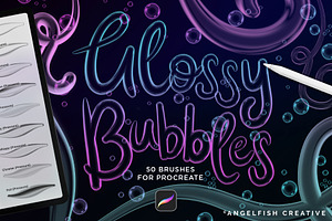 Glossy Bubbles Procreate Brush Set