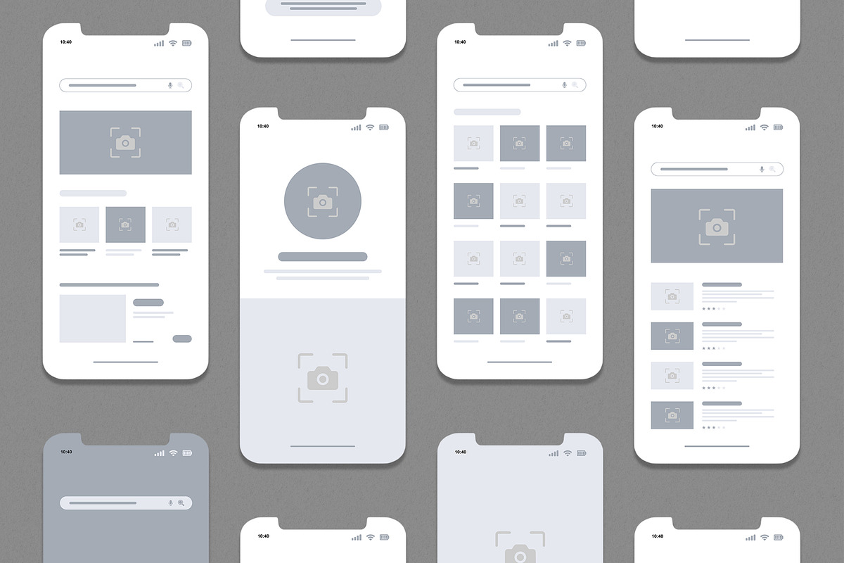 Mobile App Wireframe UI UX Design