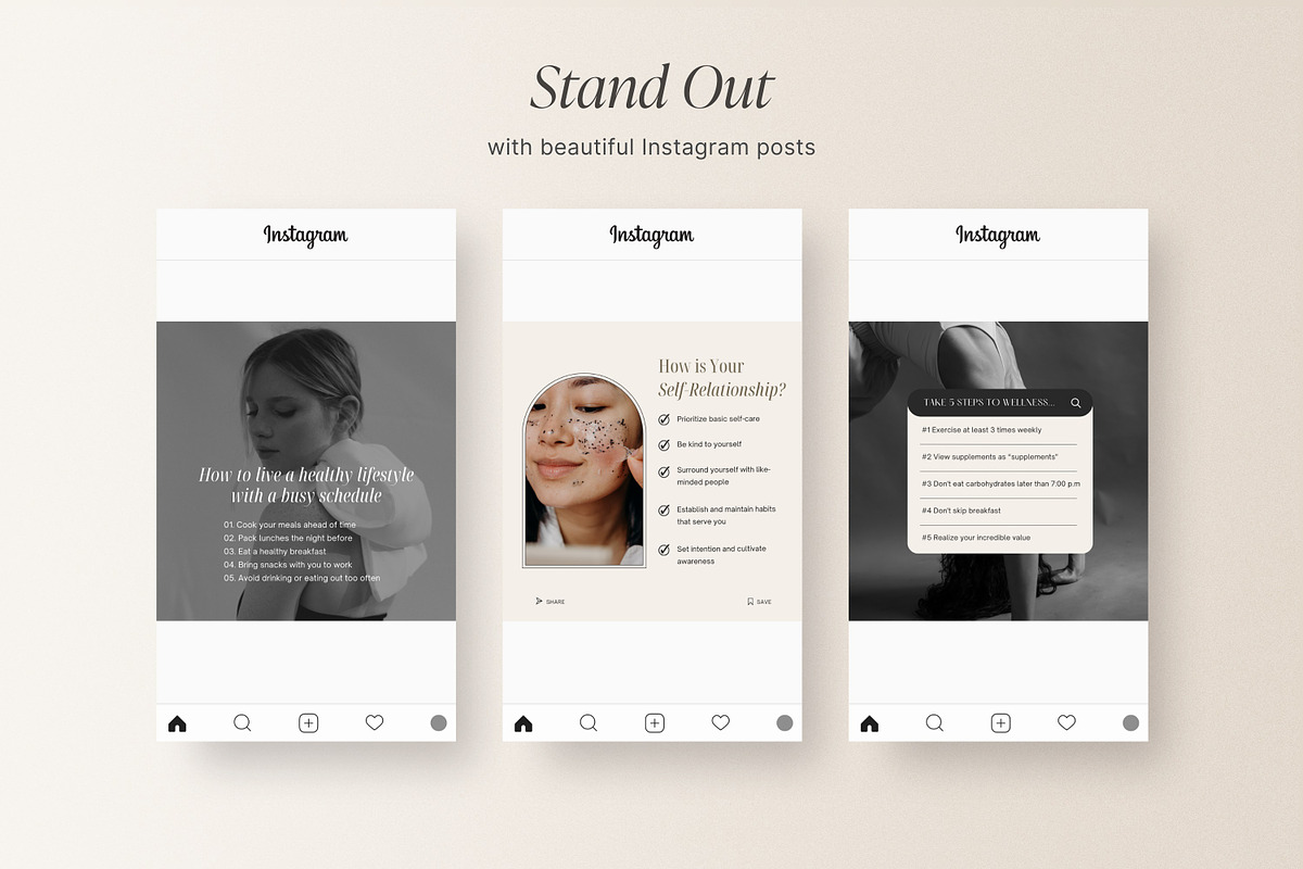 Health & Wellness Instagram Template, a Social Media Template by LiliesandBerries (Photo 15 of 21)