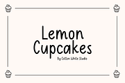 Lemon Cupcakes, a Handwritten Font by Sofia Skoog (Thumbnail 1 of 11)