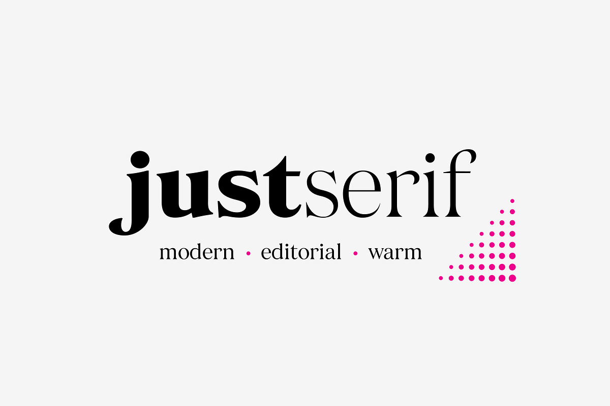 JUST Serif Modern Editorial Typeface, a Serif Font by JUST Creative (Photo 1 of 17)