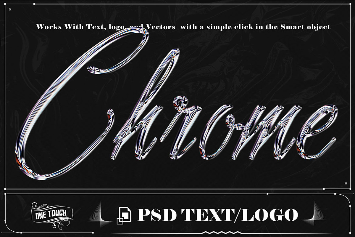 Revolution Chrome Text effect, a Layer Style Add-On by one-touch (Photo 3 of 3)