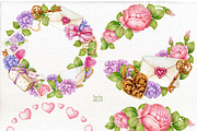 Watercolor valentine's clipart., an Illustration by Mary (Thumbnail 2 of 3)