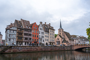 Colorful riverside buildings in the historic center of Strasbour, an Architecture Photo by GoodGoods