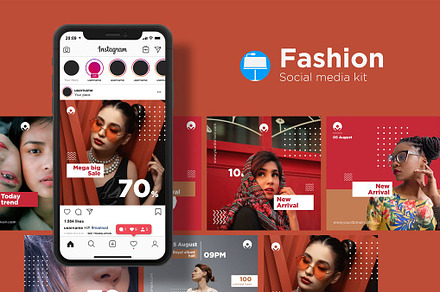 Fashion Social Media Kit Keynote, a Presentation Template by PuriCreative