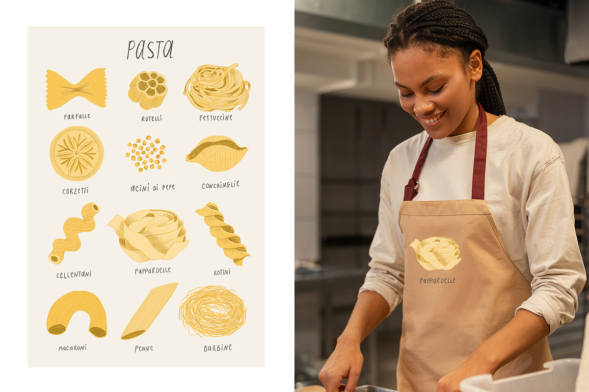La Pasta, a Food Illustration by Annakniaz (Photo 3 of 14)