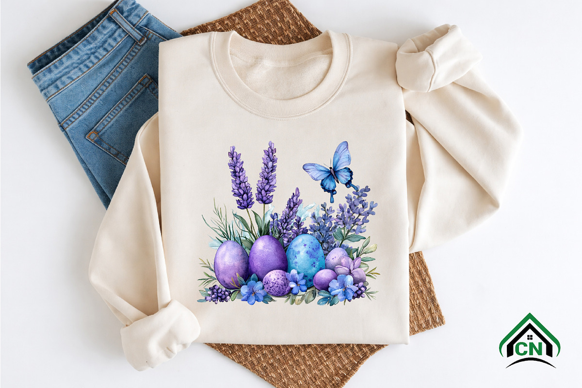 Watercolor Purple Easter Clipart, an Illustration by Craft Nest (Photo 8 of 9)
