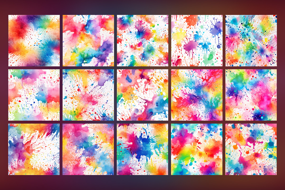 Paint Splash Seamless Pattern, a Pattern Graphic by Forhadx5 (Photo 5 of 5)
