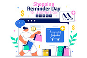 10 Shopping Reminder Day Vector, a Finance Illustration by denayunebgt (Thumbnail 1 of 4)