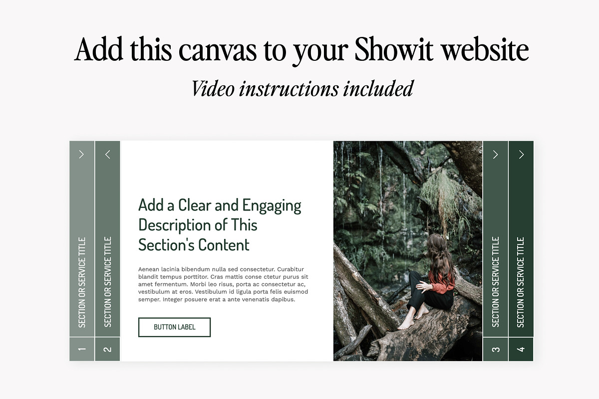 Stretch Accordion Showit Template, a Websites & App Template by Amanda Pena Design (Photo 3 of 6)