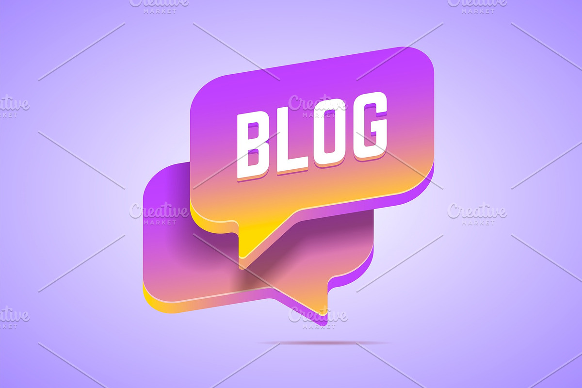 Two speech bubbles in 3d style with, an Object Graphic by zaniman