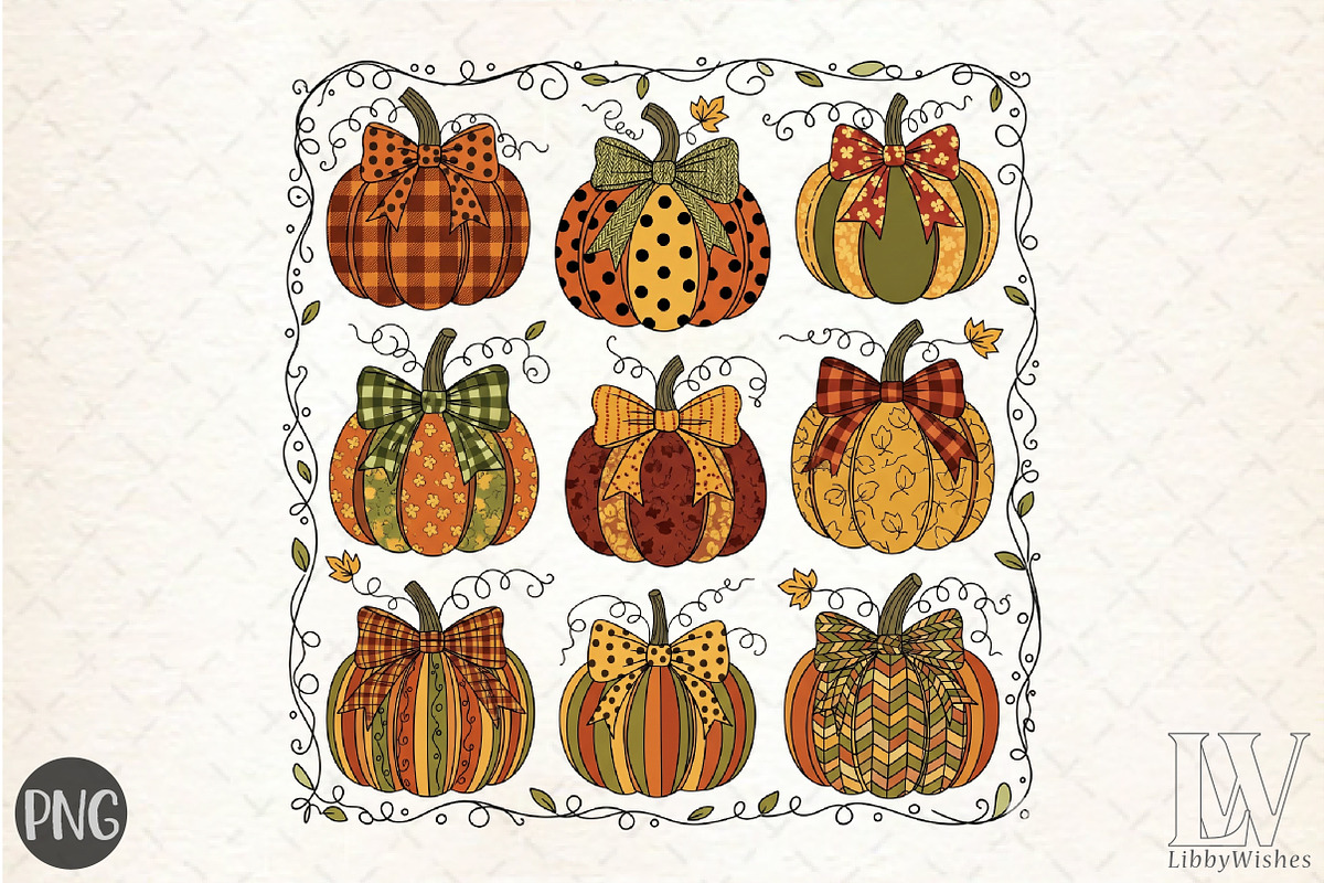 Halloween Pumpkin Sublimation PNG, an Illustration by Libby Wishes (Photo 1 of 6)