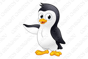 Penguin Bird Cute Cartoon Wildlife, an Animal Illustration by Christos Georghiou