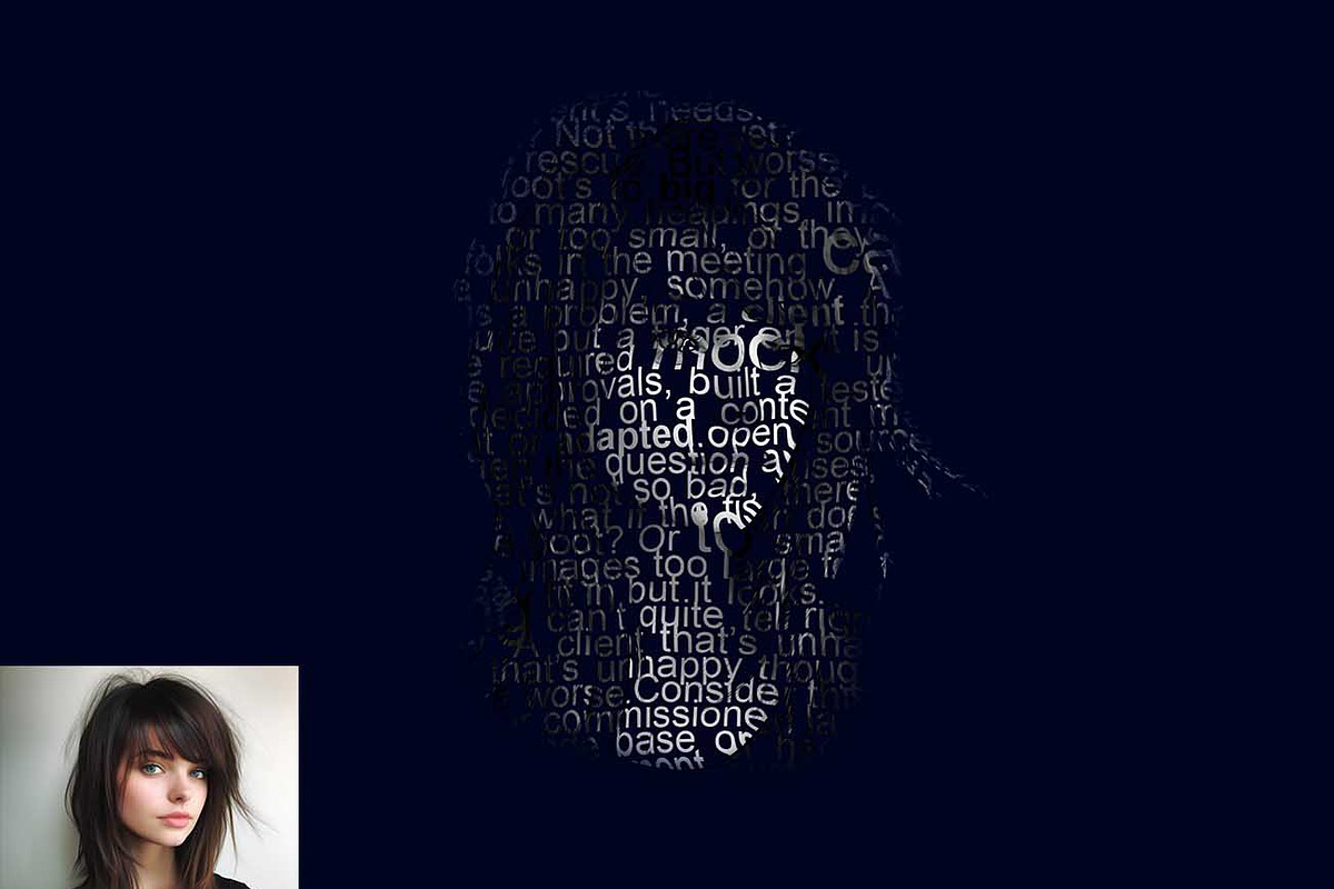 Creative Typography Text Portrait FX, an Action Add-On by Studio Retouch (Photo 5 of 11)