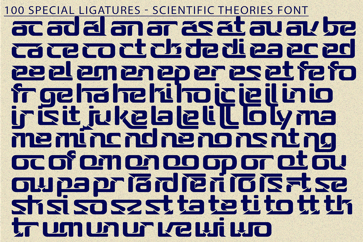 Scientific Theories - Cyber Font, a Sans Serif Font by 177Studio (Photo 8 of 8)