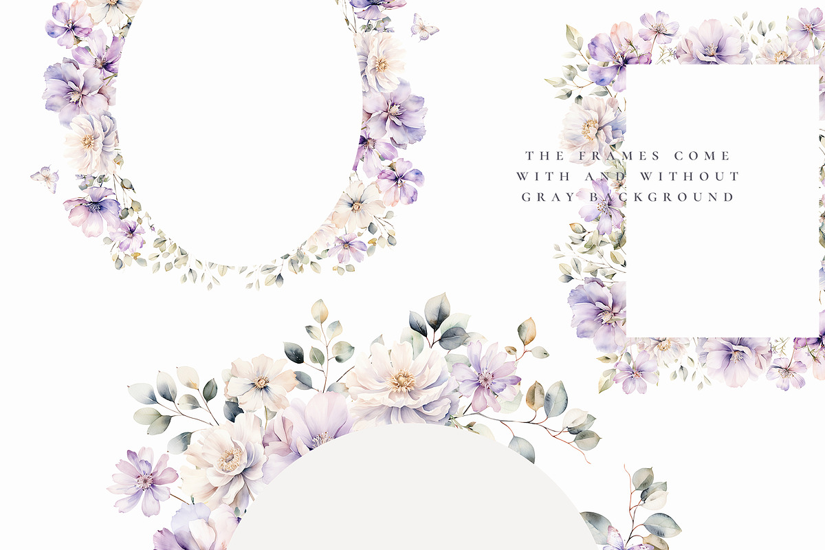 Dreamy Florals Watercolor Clipart, a Decorative Illustration by Altea Design Studio (Photo 10 of 19)