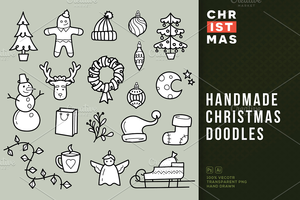Handmade Christmas Doodles, an Object Graphic by Scredeck (Photo 3 of 5)