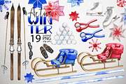Watercolor winter colletion, a Decorative Illustration by Ekaterina Glazkova (Thumbnail 3 of 6)