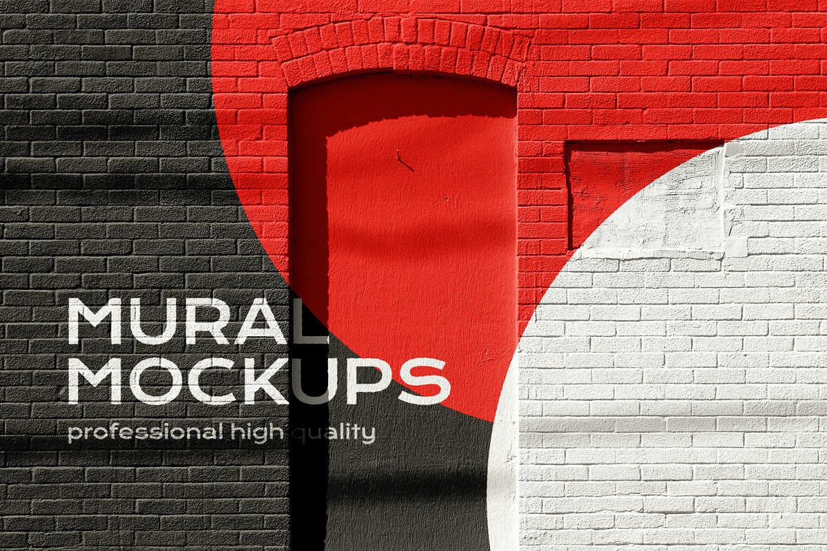 Street mural mockup bundle outdoor, an Advertising Mockup by FoundImages (Photo 32 of 42)