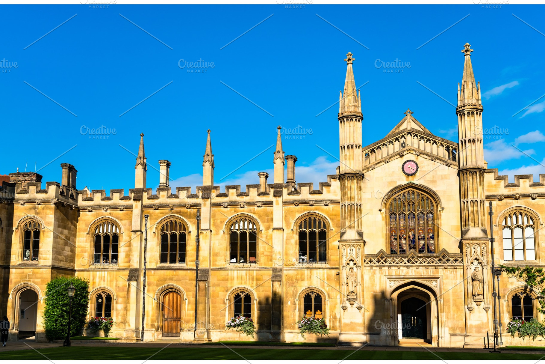 Corpus Christi College in Cambridge, an Architecture Photo by Leonid Andronov