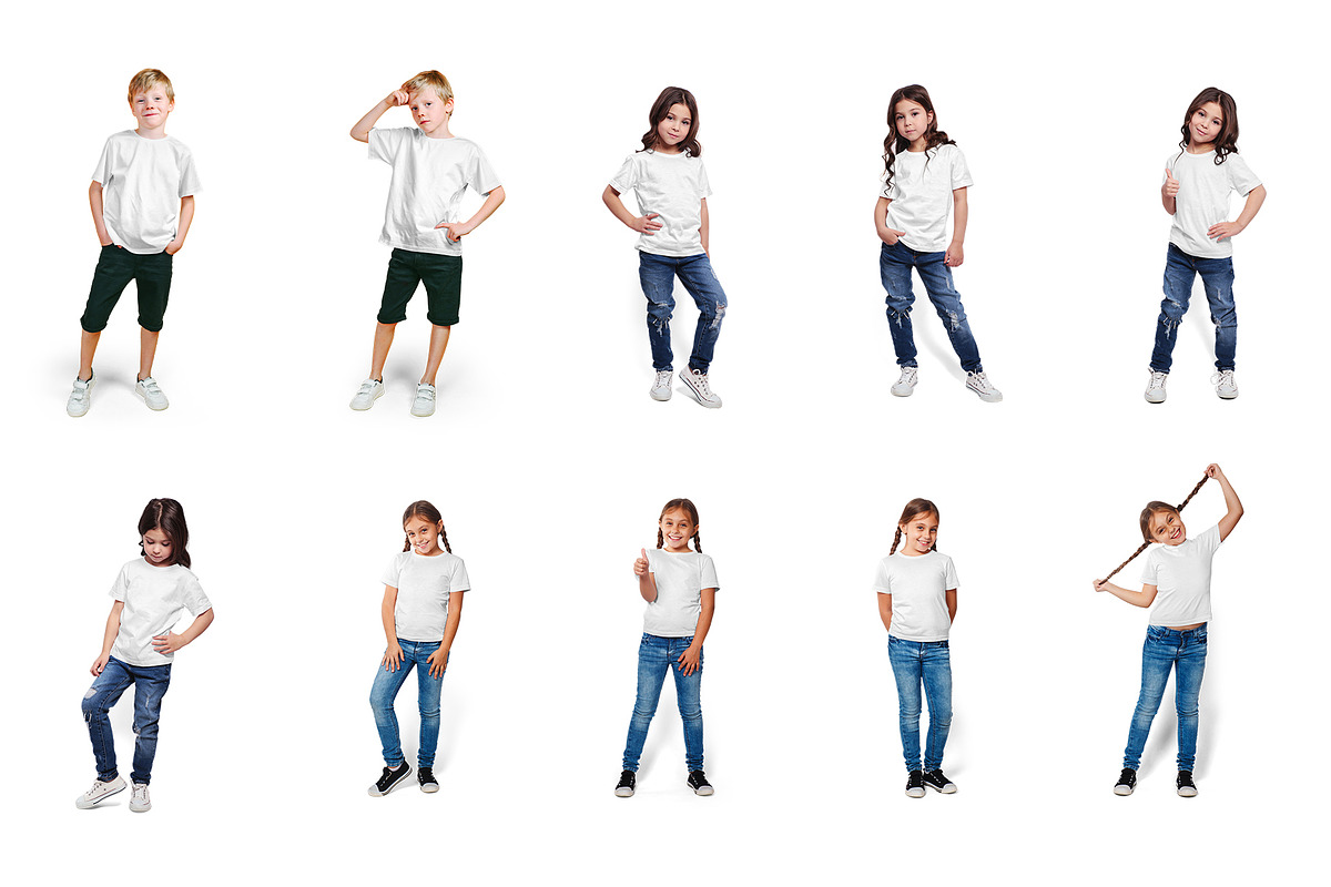 Mixed Kids T Shirt Mockups Vol3, a Shirt Mockup by Hi, Mock-Up! (Photo 15 of 15)