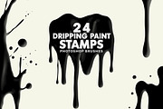 20 Dripping Paint Photoshop Brushes, a Brush Add-On by AB-TheDesigner (Thumbnail 1 of 4)