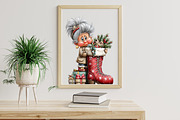 Christmas Grandma Clipart, an Illustration by Libby Wishes (Thumbnail 6 of 6)