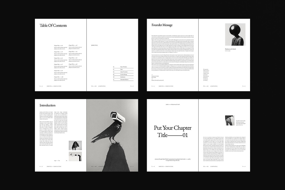 Book Title Layout Design Template, a Brochure Template by DesignCrest (Photo 3 of 18)