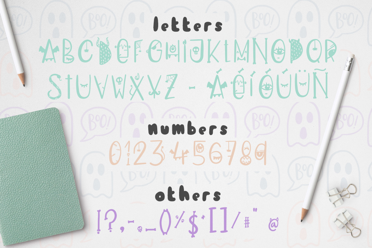 Dark font + patterns, brushes, MORE! preview 2