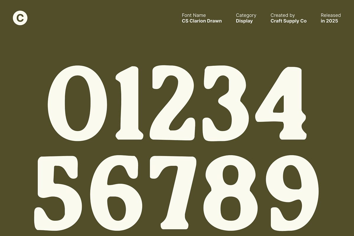 CS Clarion Drawn, a Serif Font by Craft Supply Co. (Photo 5 of 8)
