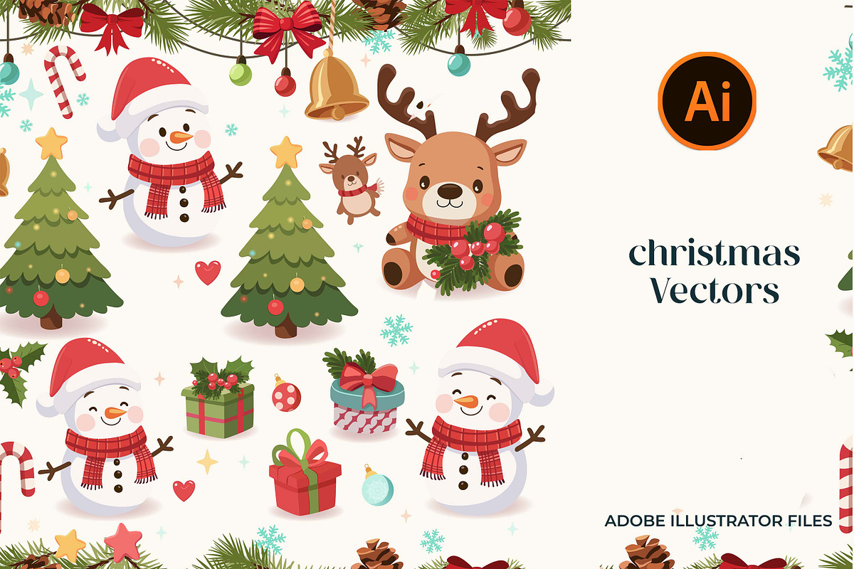 Christmas Vectors, a Decorative Illustration by Believe Creatives (Photo 1 of 3)