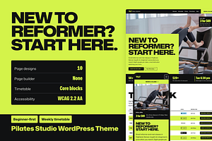Pilates Studio WordPress Theme, a WordPress Template by Lavanta