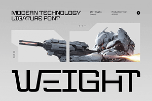 Weight - Modern Technology Font