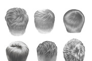 Hair Clipаrt, Men's Hairstyles, an Illustration by Elenbushe (Thumbnail 9 of 11)