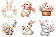 Watercolor Boho Pink Bunny Clipart, an Illustration by DreamPrint404 (Thumbnail 4 of 5)
