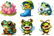 Spring Frog Sublimation Clipart, a Seasonal Illustration by DreamArtGraphic (Thumbnail 4 of 4)