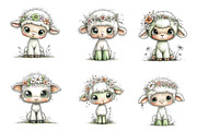Whimsical Spring Lamb Clipart PNG, an Illustration by CreationArt (Thumbnail 6 of 7)