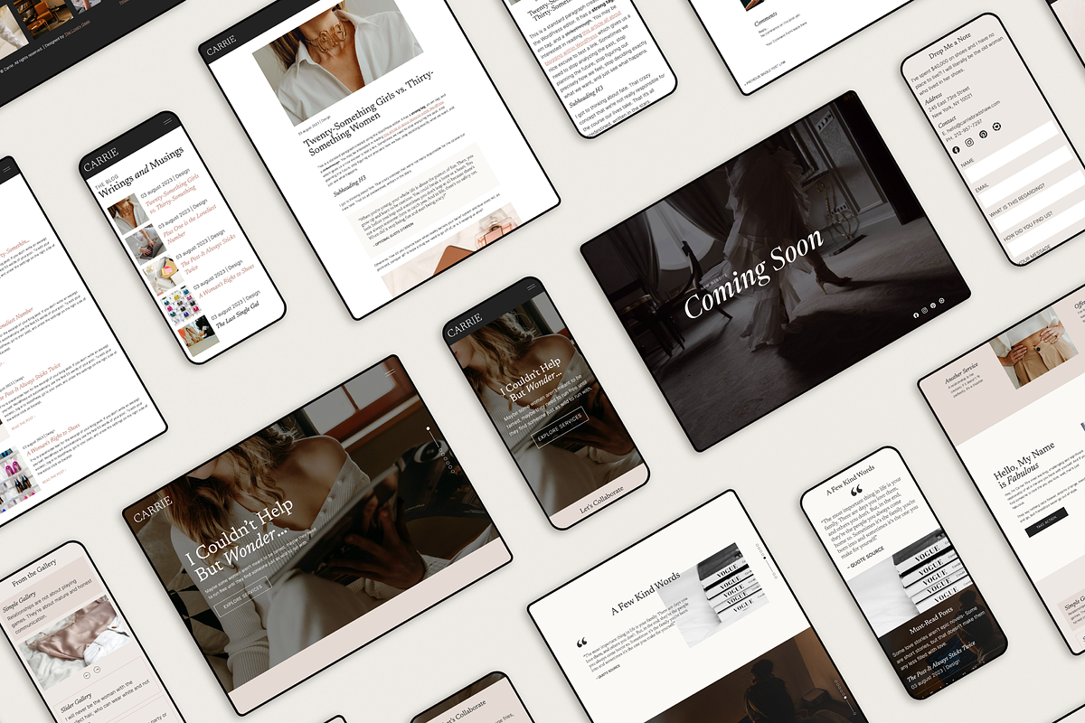 Carrie - Showit Website Template, a Landing Page Template by The Lovely Geek (Photo 3 of 4)