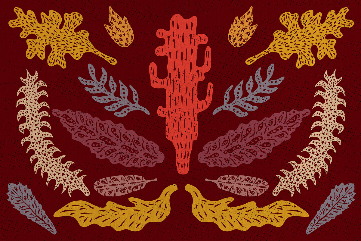 Psychedelia - Leaves and Plants, a Decorative Illustration by Guerillacraft (Photo 4 of 4)