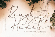 Rough Hearts, a Script Font by Nathatype (Thumbnail 1 of 11)