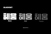 HU Blackout KR / 20 % OFF, a Sans Serif Font by heummdesign (Thumbnail 3 of 6)