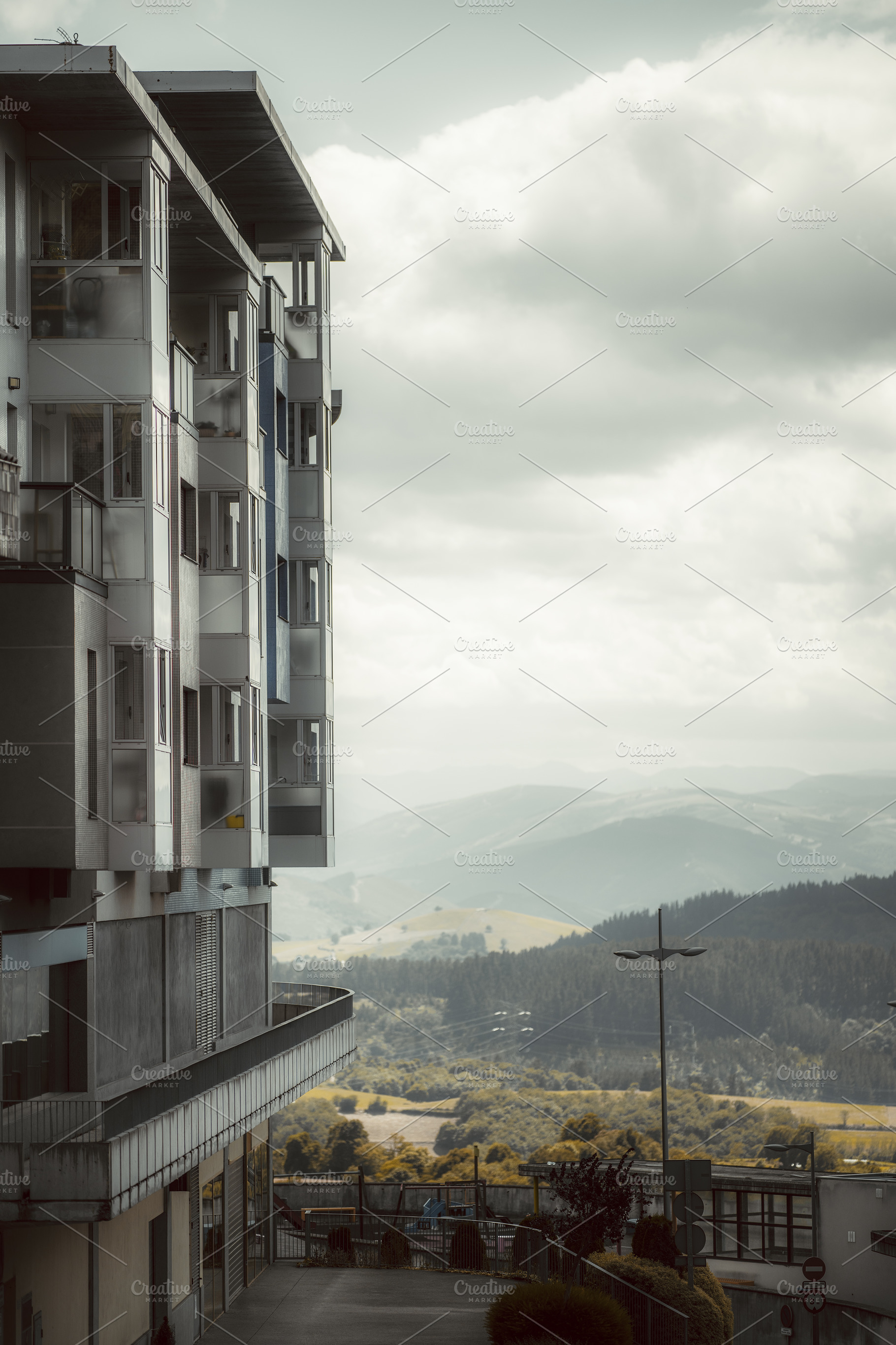 Telephoto apartment with mountain view, an Architecture Photo by SkyNext